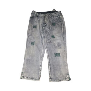 Women's Crest Jeans Ankle & Cropped Light Blue Green Size 28 #701